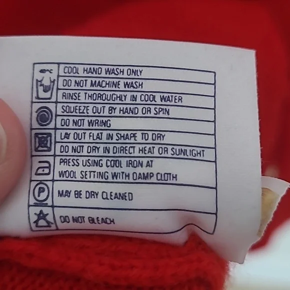 The Scotch House Red Cardigan Sweater 100% Wool Size L - Picture 7 of 9